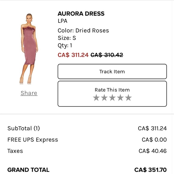 LPA Aurora Dress - dried roses - Picture 4 of 4